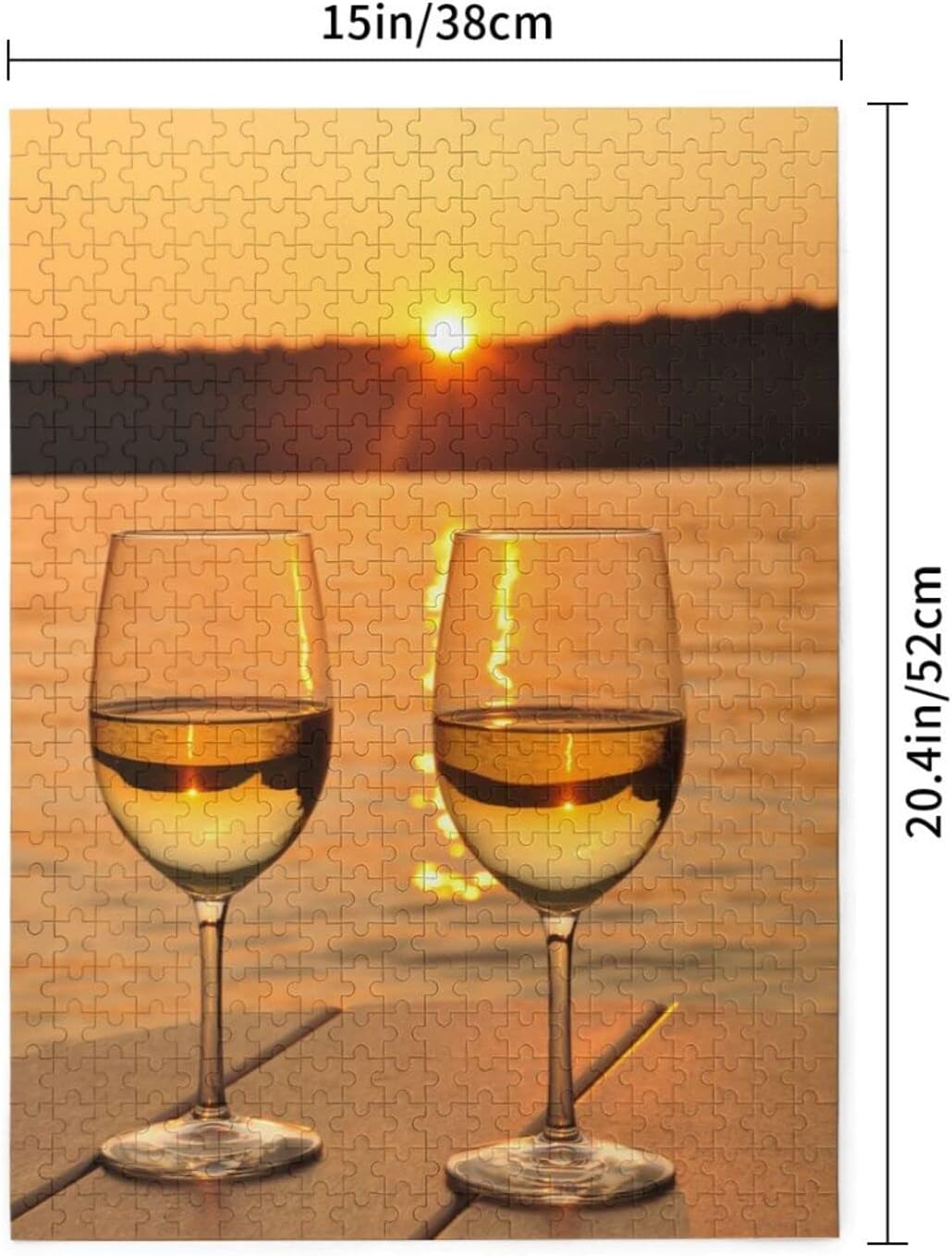 Wine Glass Puzzles for Adults 1000 Piece Family Nature Jigsaw Puzzles Adults Large Educational Games Wooden Holiday Art Decoration Gifts