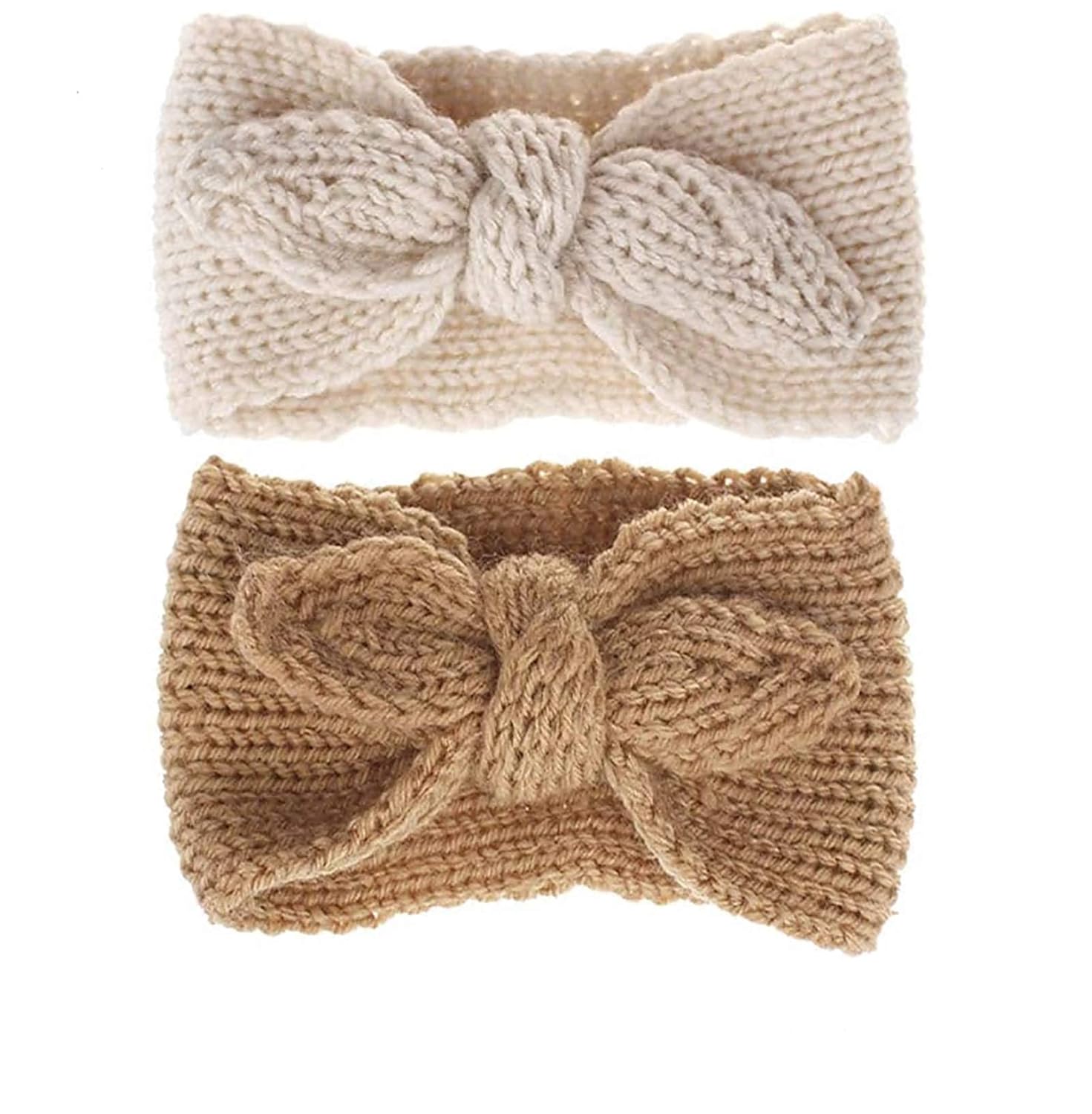 UTOWO Newborn-Infant-Toddler Knitted-Knotbow-Turban Rabbit-Ear-Headbands Baby-Girls Head-Wrap-Headband 0-6 years (Camel + Beige) UTOWO Newborn-Infant-Toddler Knitted-Knotbow-Turban Rabbit-Ear-Headbands Baby-Girls Head-Wrap-Headband 0-6 years (Camel + Beige)