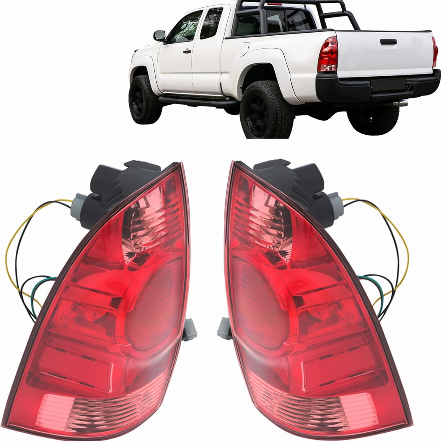 LABLT Passenger Right+Driver Left Side Rear Tail Brake Light Replacement for Tacoma 2005-2015 Tail Light Lamp
