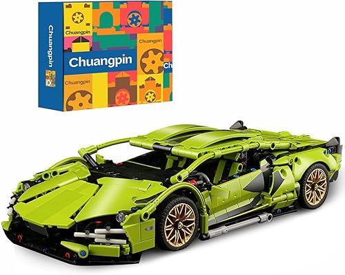 ChuangPin Formula - Juego de construcción de vehículos de juguete de carreras para niños modelo STEM kit de bloques de construcción de automóviles