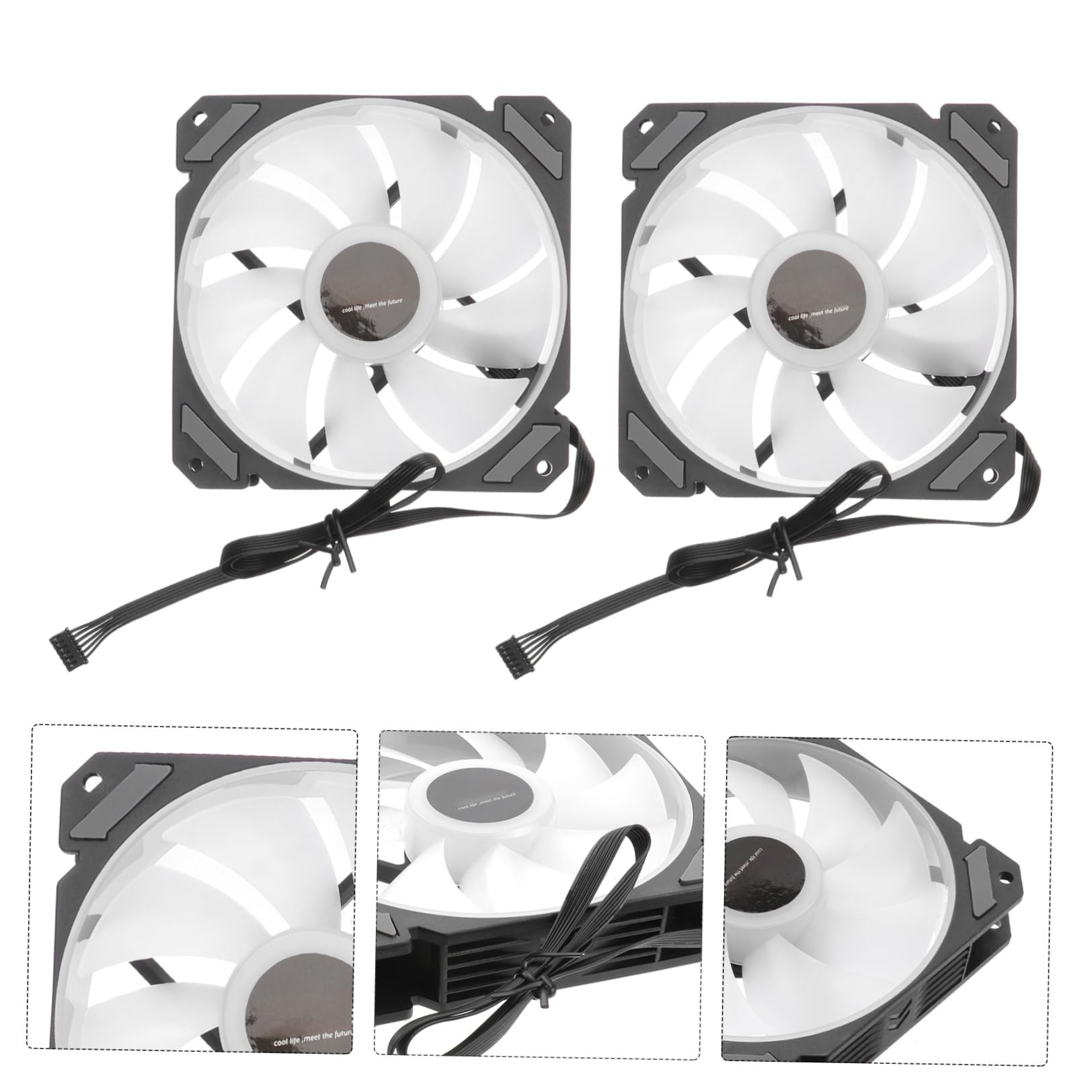 Garneck Ventilador de Refrigeración con Controlador Estándar para Ordenador Gaming con Luces Rgb, y Silencioso, Adecuado para Fiesta Verano y Sistema de Refrigeración de PC