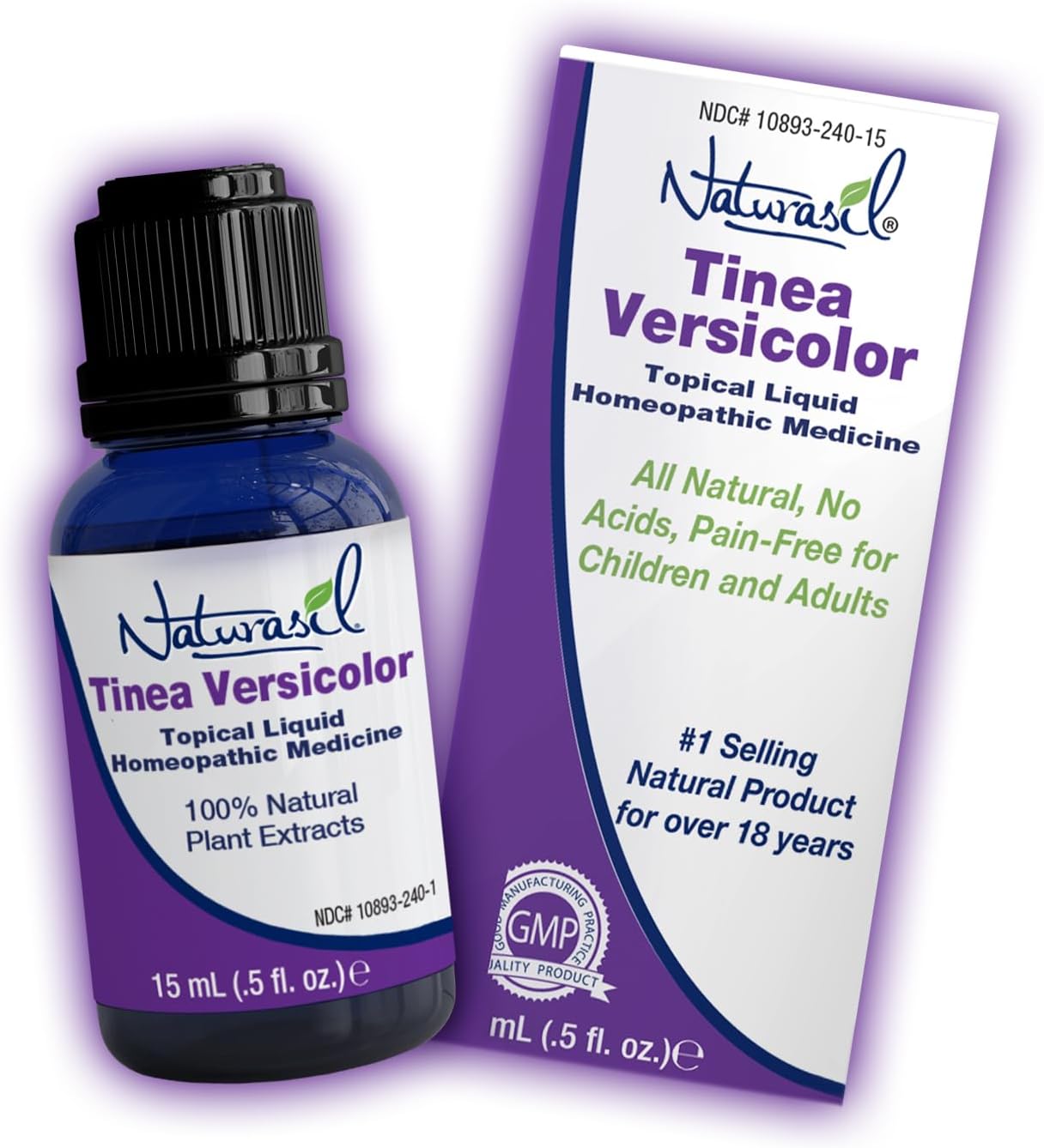 Tinea Versicolor Treatment Oil - 15ml | Max-Strength Tinea Relief from Skin Discoloration & Itch | Powerful Antifungal Formula | Child & Adult Safe by Naturasil