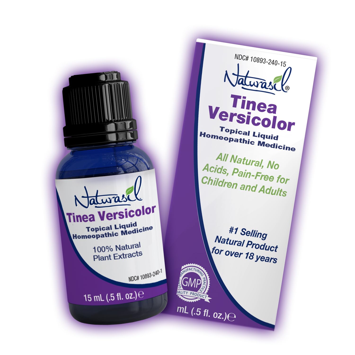 Naturasil Powerful Tinea Versicolor Treatment - Fast-Acting Tinea Versico Relief | Best for Candida, Jock Itch, Athlete’s Foot & Discoloration| Safe for All Ages| Effective for Many Skin Types| 15mL