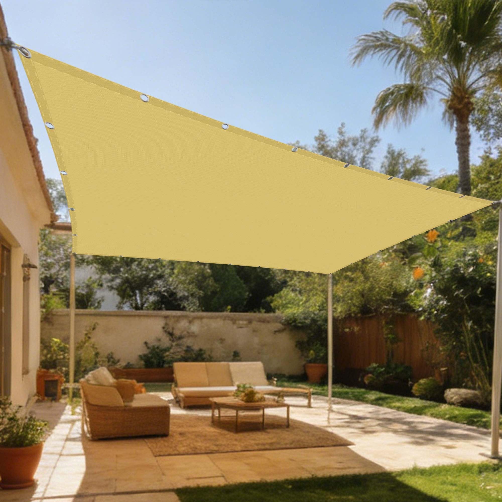 Bâche ombrage imperméable 160 x 550 cm résistante à l'eau avec cordons de fixation
