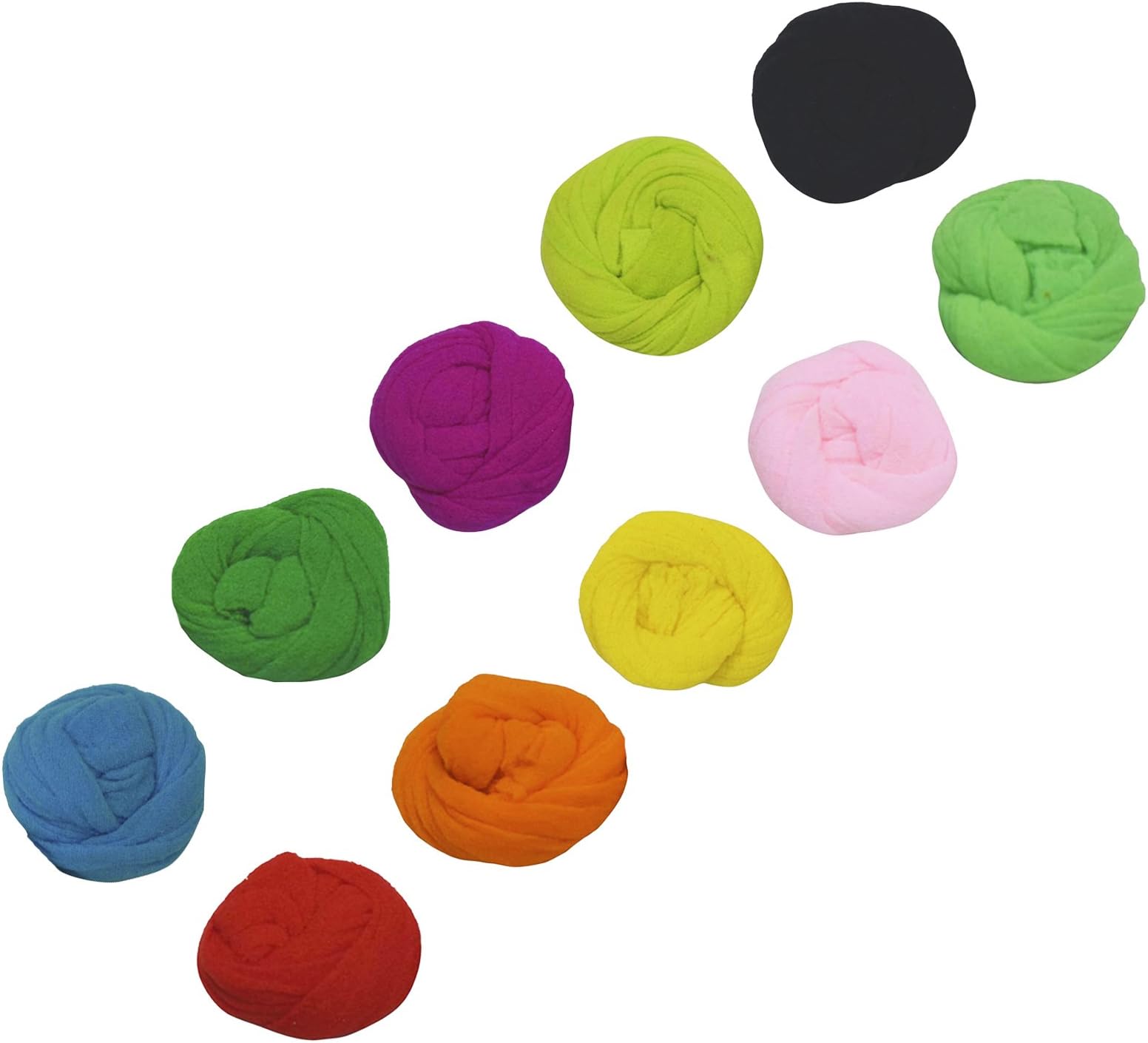 Asian Hobby Crafts Flower Making Plain Stocking Cloth for DIY Crafts, Wedding & Home Decoration|Set of 10|Length-12 Inch