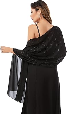 MUQU Chales Y Envolturas Para Vestidos De Noche, Chal De Gasa Transparente, Bufanda De Noche De Boda Para Mujer, Beige