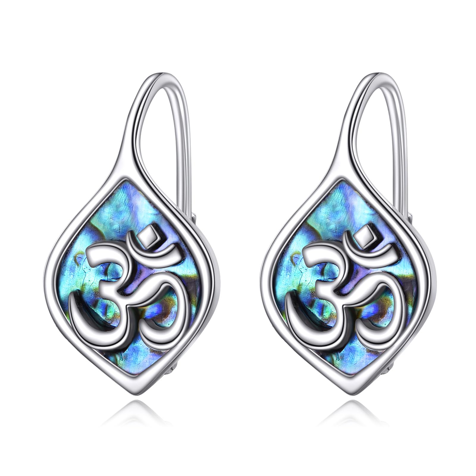 Keltische Ohrringe Damen 925 Sterling Silber Keltisches Knoten Creolen Ohrringe Abalone Muschel Schmuck Geschenk