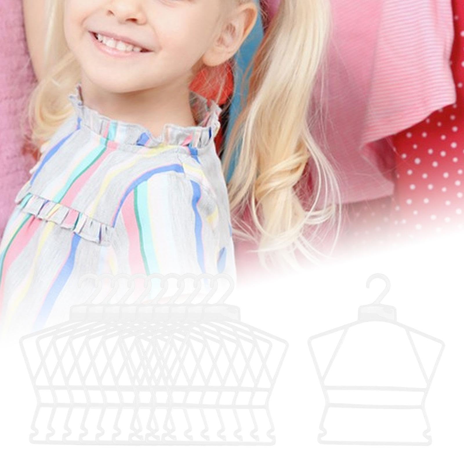 10 Piezas Perchas para Niños Percha Ropa Infantil Percha Bebe Percha de Madera Resistente para Pantalones Y Camisas Adecuada para Hogar Lavandería Arm, 6 Piezas