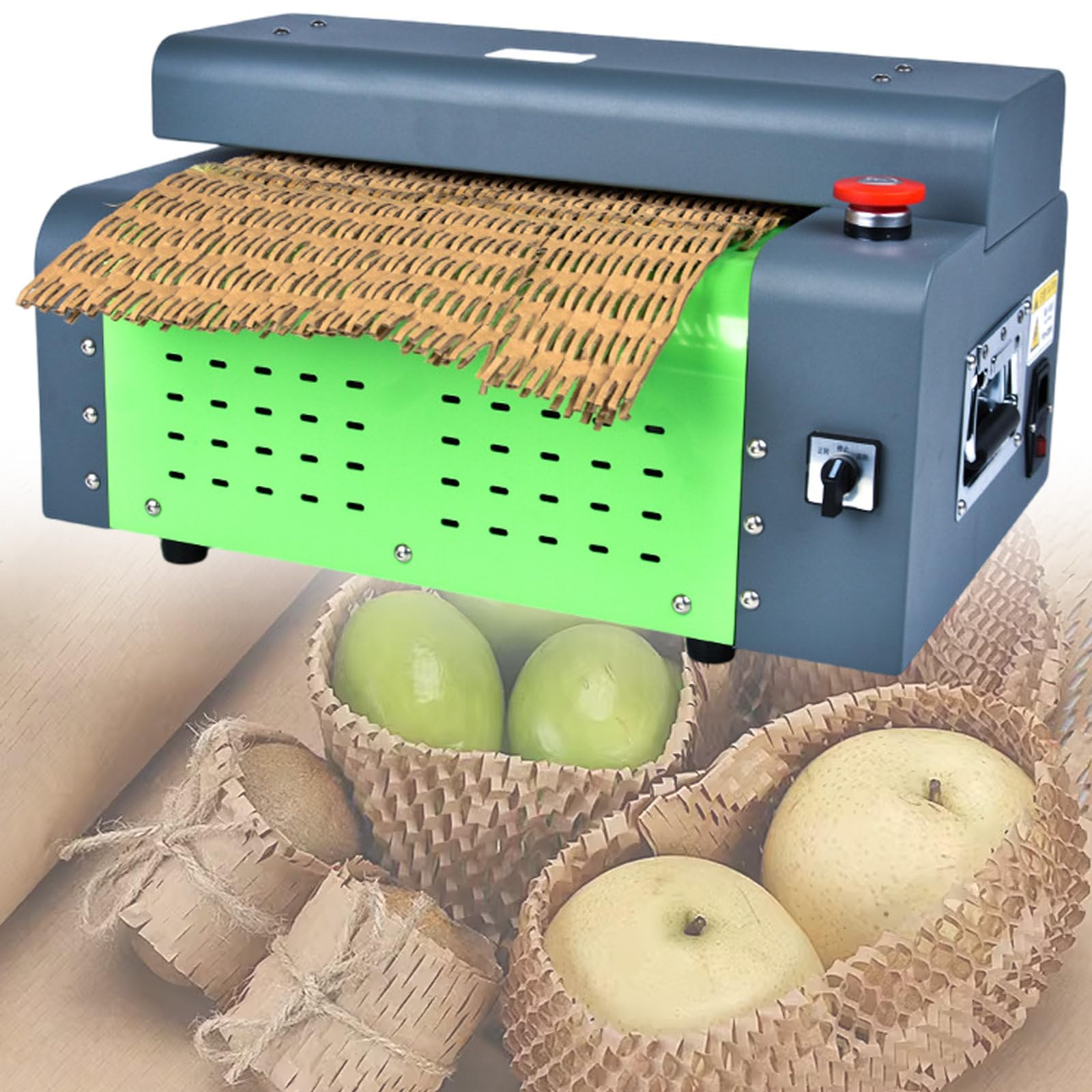 JKJZSALJ Commercial Waste Cardboard Shredder Desktop,200 W/400 W Waste Carton Cutting Machine 3 M/Min,Transforms Cardboard Into Packing Material,500Mm/19.7"