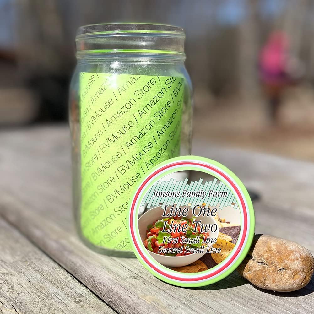 Salsa Round Personalized Customized Home Farm Business Thank You Message Product Sticker Labels (Label-05, 120 Labels on 10 Sheets)