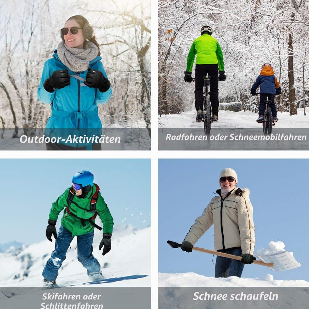 40°F Wasserdicht Winter Thermo Handschuhe– 3M Thinsulate Touch Screen Warme Handschuhe – zum Radfahren, Reiten, Laufen, für Outdoor-Sport – für Frauen und Männer