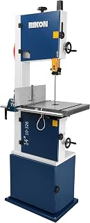 RIKON 10-326 14" Deluxe Bandsaw: 1.75HP Dual-Volt Motor, Tool-Less Guides, 13-5/8" x 13" Capacity for Resawing