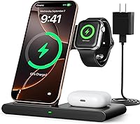 RYND 3-in-1 Wireless Charging Station: Fast Portable Charger for iPhone 17/16/15, Apple Watch, AirPods & Samsung Galaxy