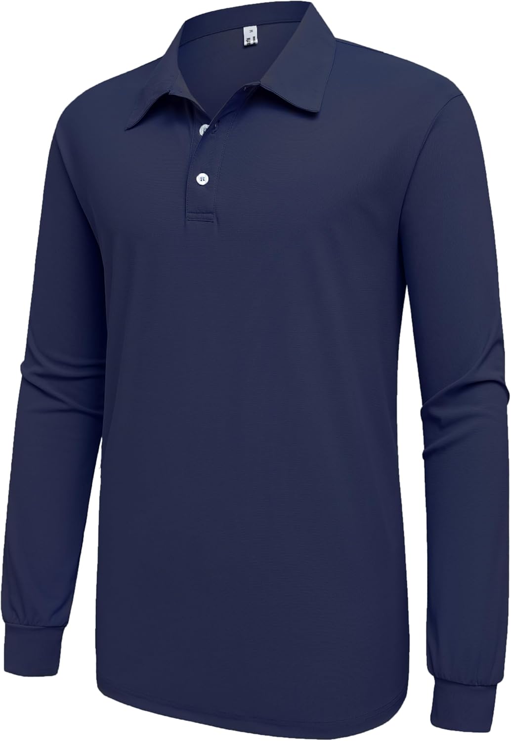 Scrub Shirt for Men Lab Medical Polo Nurse Doctor Stand Up Collared Long Sleeve Medicine Work Top - Image 3