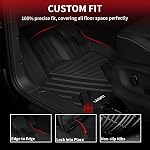 LASFIT Floor Mats for Volkswagen VW Tiguan 2018-2024, Dual Anti-Slip & Deep Dish Custom Fit All-Weather TPE Car Mats, 5+ Year Lifespan, for Volkswagen Accessories, 1st & 2nd Row