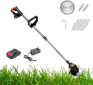 Cortacésped inalámbrico, cortacésped eléctrico Función de trituración, cuerpo plegable, batería y cargador incluidos Cortacésped manual 6 alturas de corte Kit de cortacés(Size:una batería,Color:Negro)