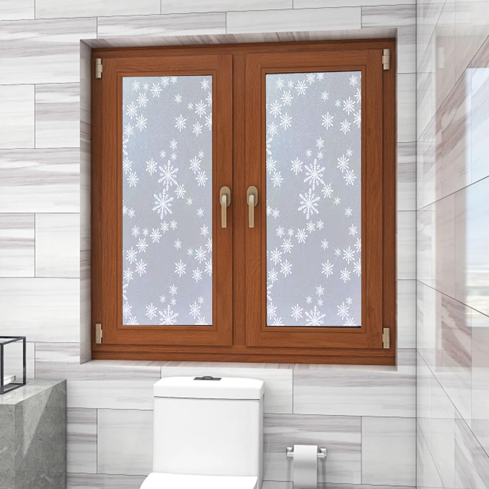 Film pour vitre 35x360 cm flocon de neige anti-regard électrostatique
