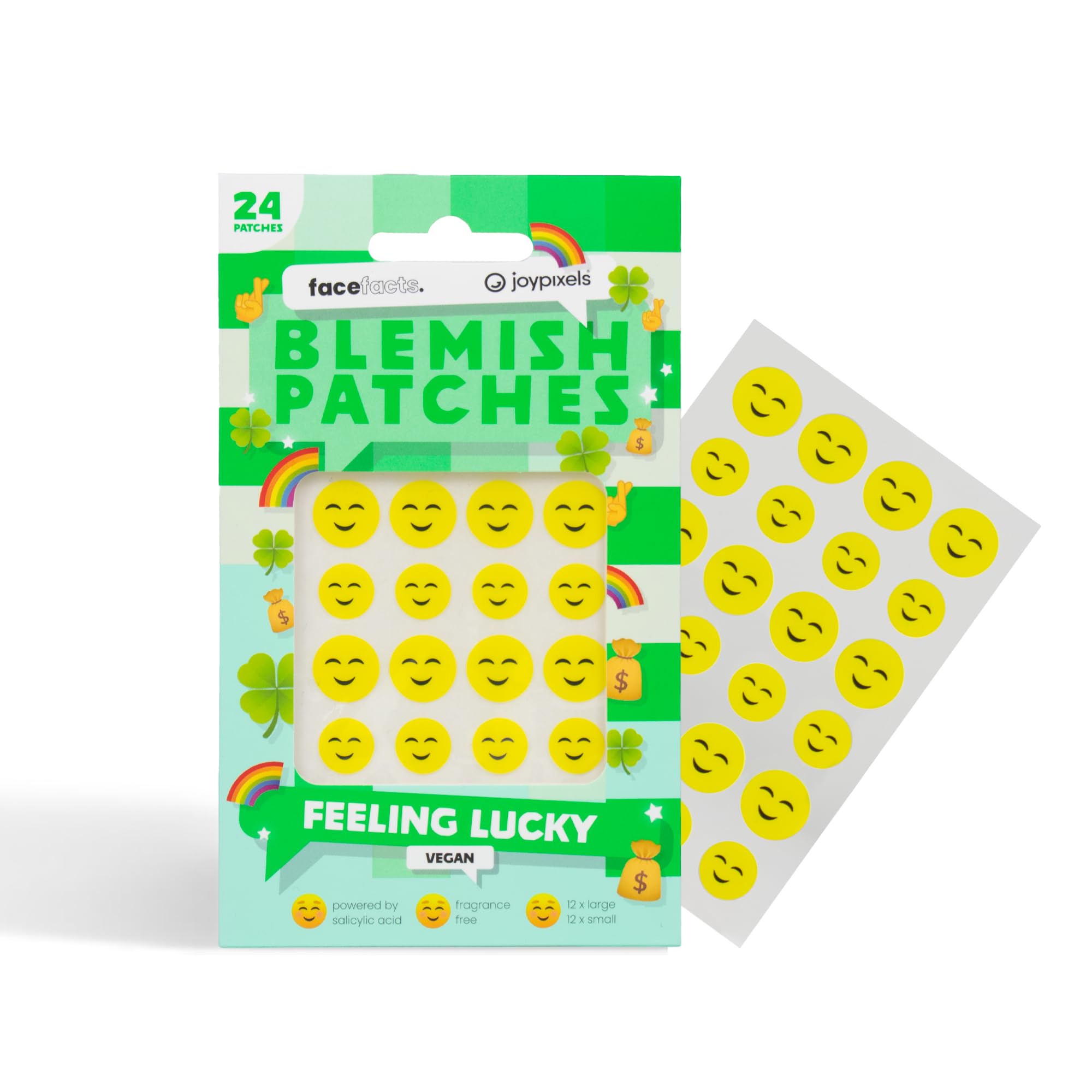 Face Facts Joypixel Blemish Patches | Feeling Lucky | Salicylic Acid + Niacinamide | 24 Patches