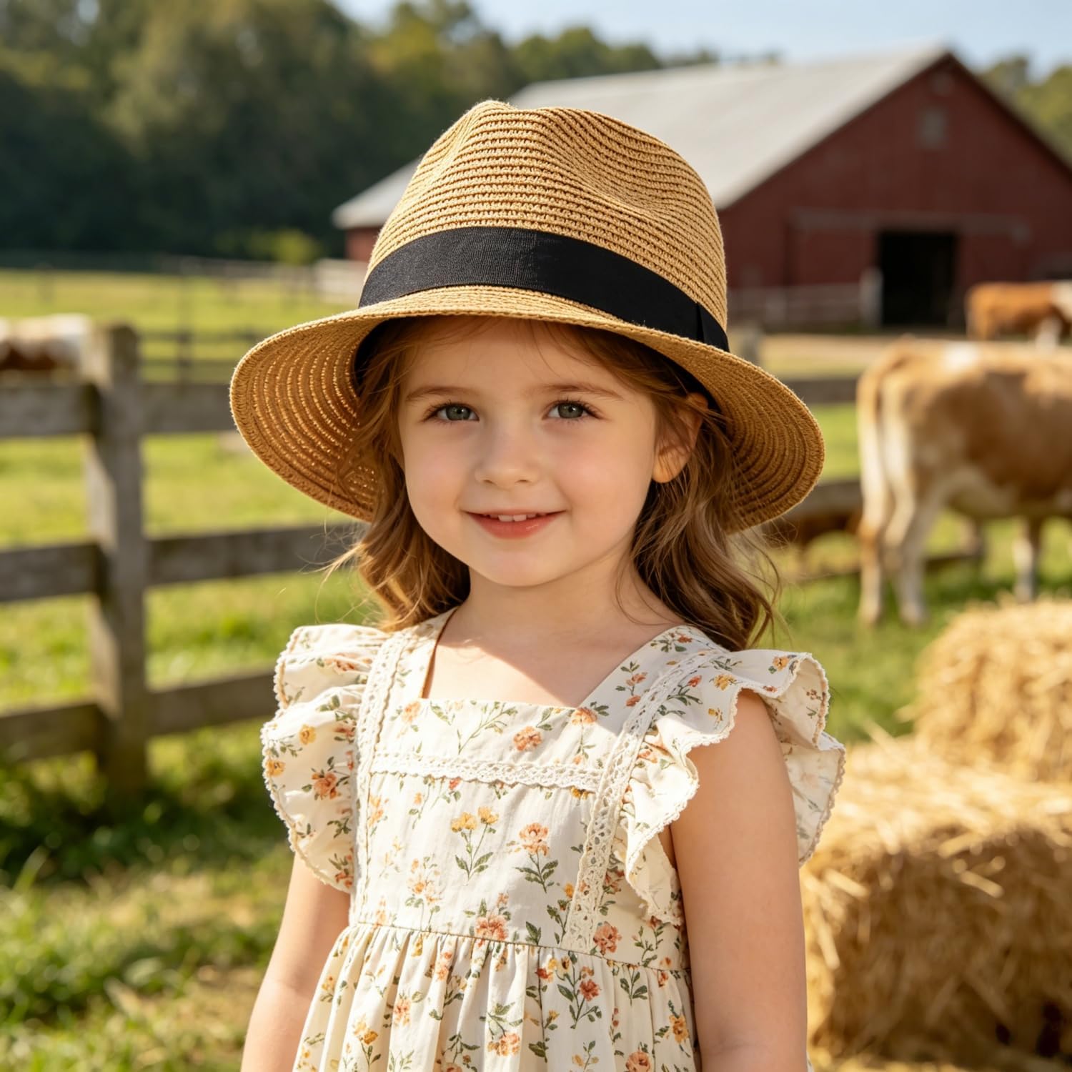 Boys Girls Western Cowboy Hat Kids Summer Sun Straw Fedora Hat Mexican Cowgirl Newsboy Sunblock Wide Brim Top Cap