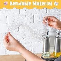 Vista 5 de Nuanchu 12 piezas de alfombrilla disuasoria para gatos con pinchos, alfombrilla repelente de gatos para mantener a los perros fuera del mostrador