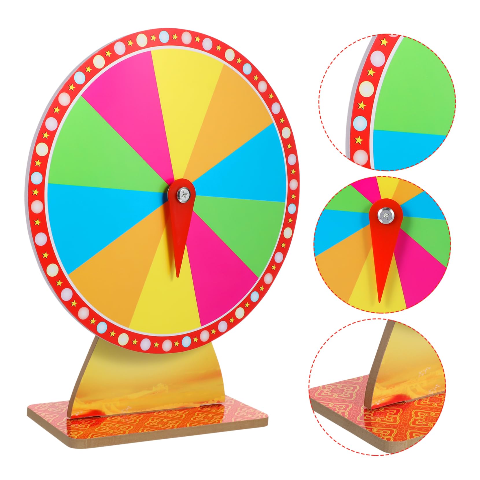 Ciieeo Rotatable Roulette Wheel Desktop Carnival Game Prop for Parties Design Easy to Store Carry Fun Prize Wheel for Family Gatherings Events
