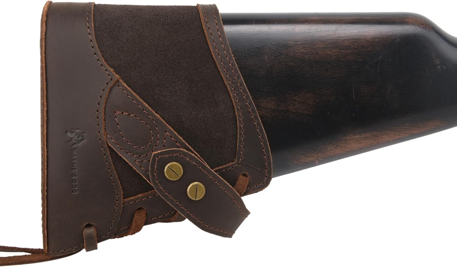 Durable Leather Slip on Recoil Pad witth .22LR .17HMR Ammo Holder Rifle Sling