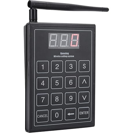 Pager Call System Pager Keyboard Transmitter Digital for SU-668/SU-669/SU-680/SU-668S/SU-669S, 110-240V, External Antenna (US Plug)