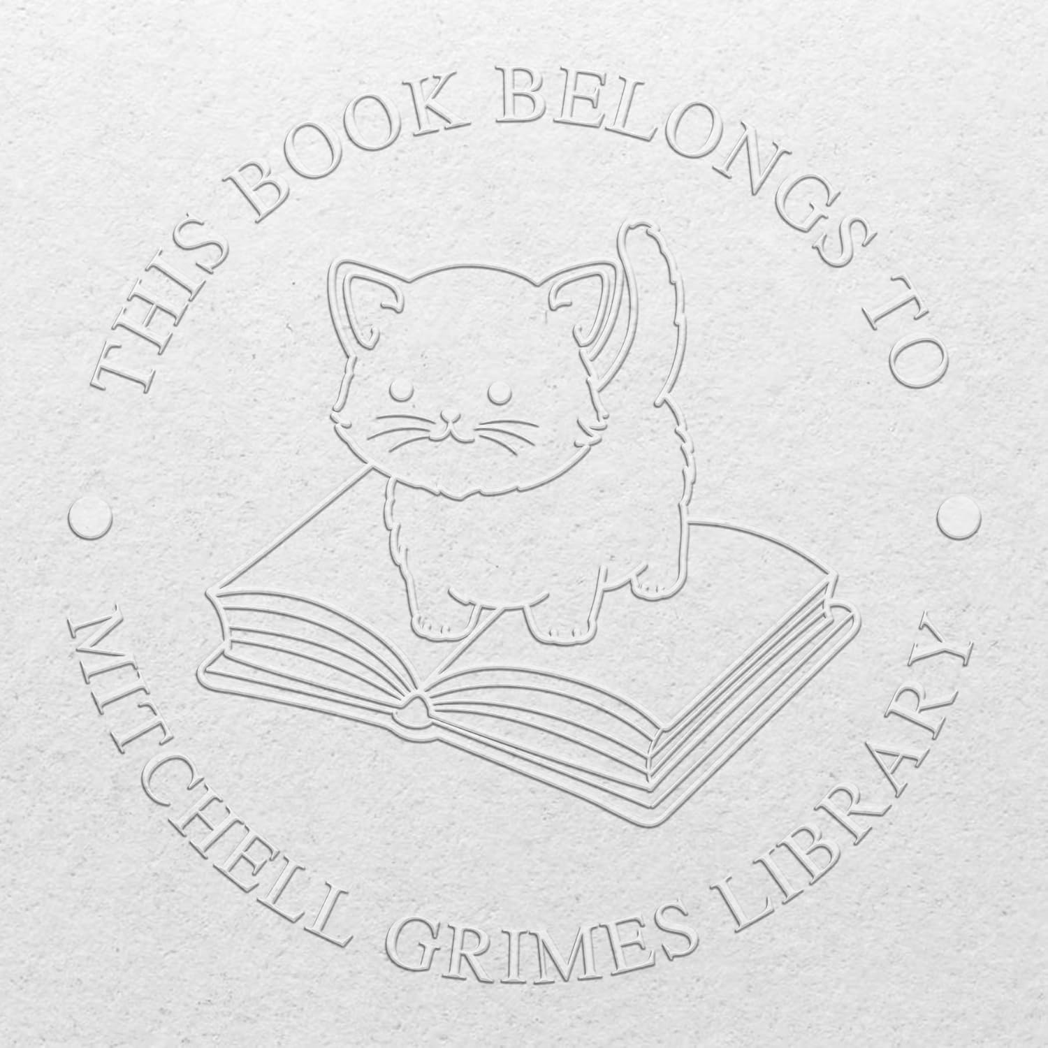 Custom Library Embosser (Insert Only) - Style 053 - Great for Customizing Books, Ex Libris, Personalized Journals and More.