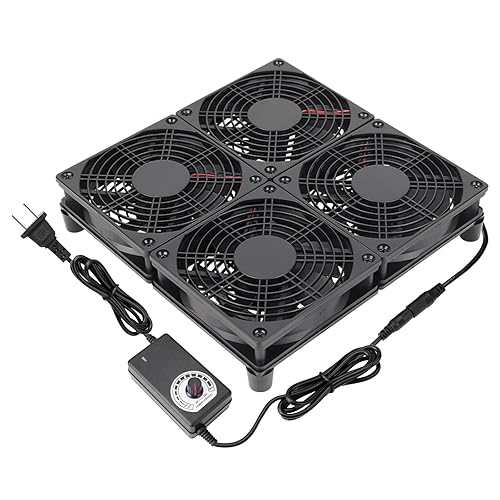 Router Laptop Cooling Pad 4X 4.724 in Ventilador de computadora con enchufe de CA Ventilador de velocidad variable para bricolaje Electrónica Caja