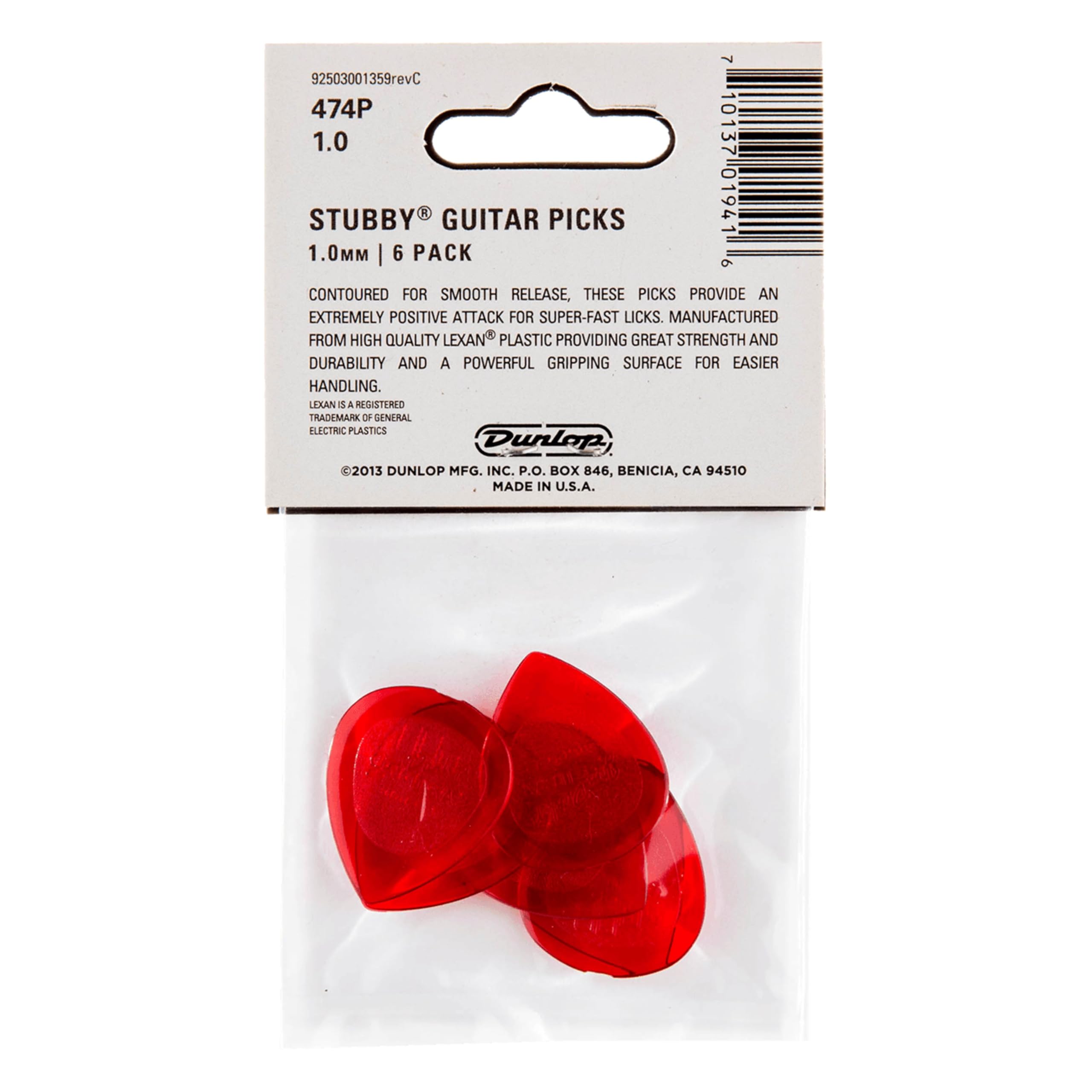 Image secondaire de Dunlop médiators Stubby Jazz 1 (6 pièces)