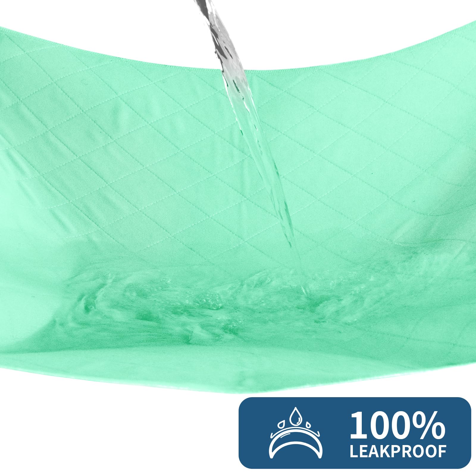 Cubrecolchón impermeable, almohadillas de cama para incontinencia, lavable, antideslizante, lavable, 132 x 86 cm, protector absorbente reutilizable para mojar la cama, niños, mascotas, personas