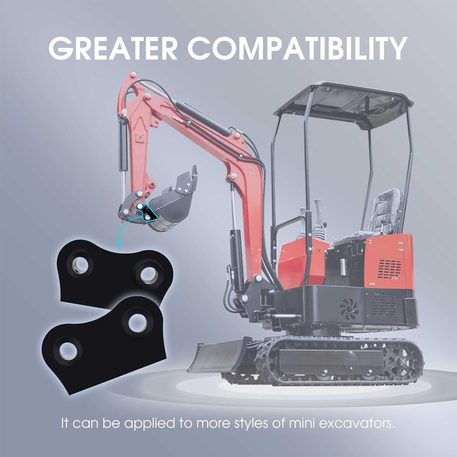 Yosoo Health Gear Godets pour Godet de Mini Excavatrice Cat, Fixation