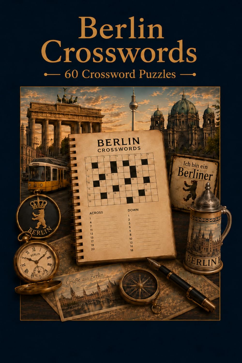 Berlin Crosswords 60 Crossword Puzzles: | 6x9 Inches, 120 Pages | 60 crossword Puzzles | Solutions Included|