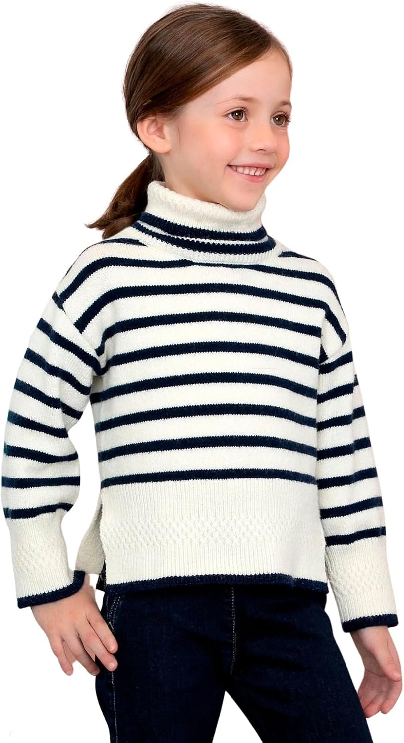 Abel & Lula Stripes Jumper for Girls Navy