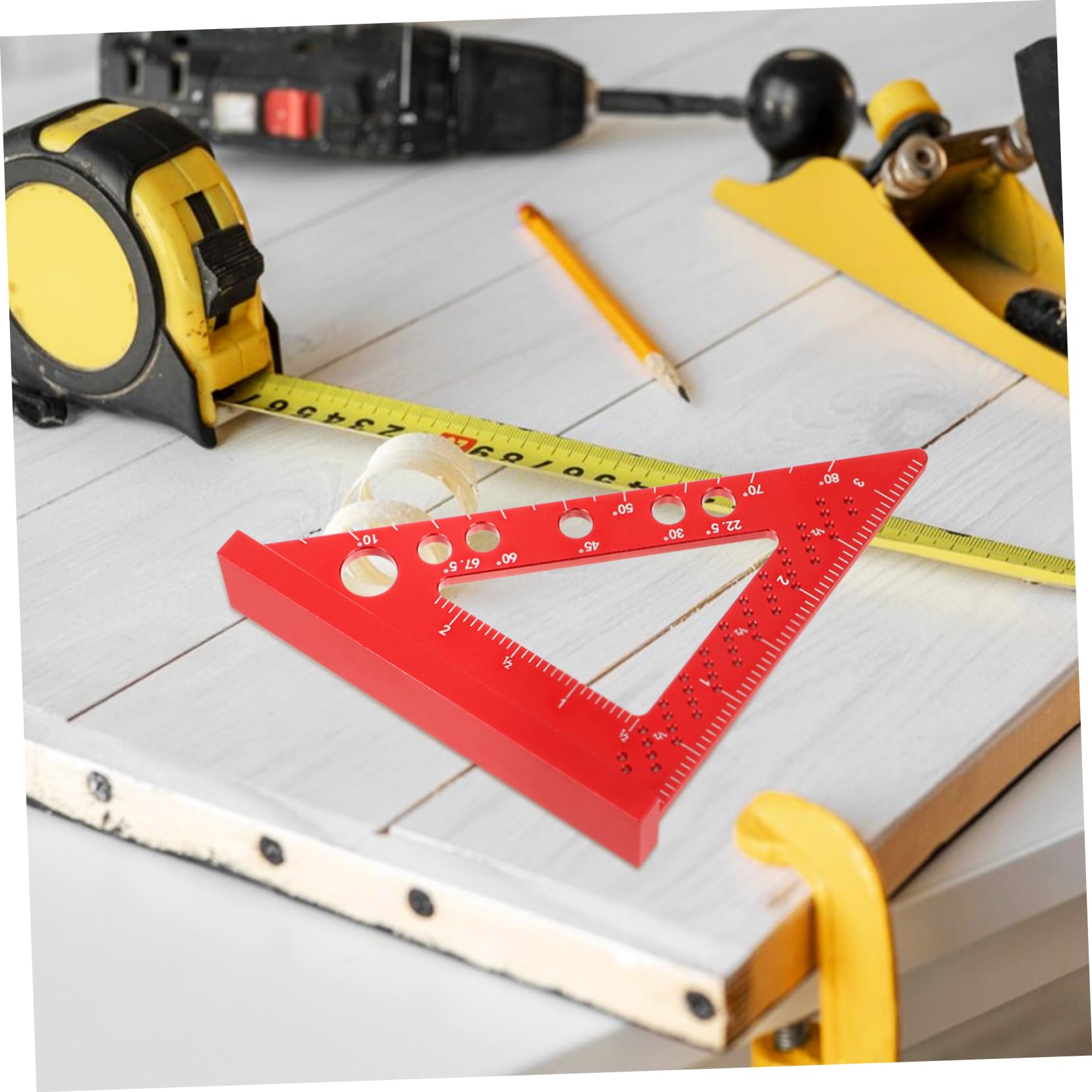 Housoutil 3 Pezzi Righello Quadrato Per Carpenteria Righello Di Misurazione Per La Lavorazione Del Legno Triangolare Da Disegno Di Misurazione In Strumento