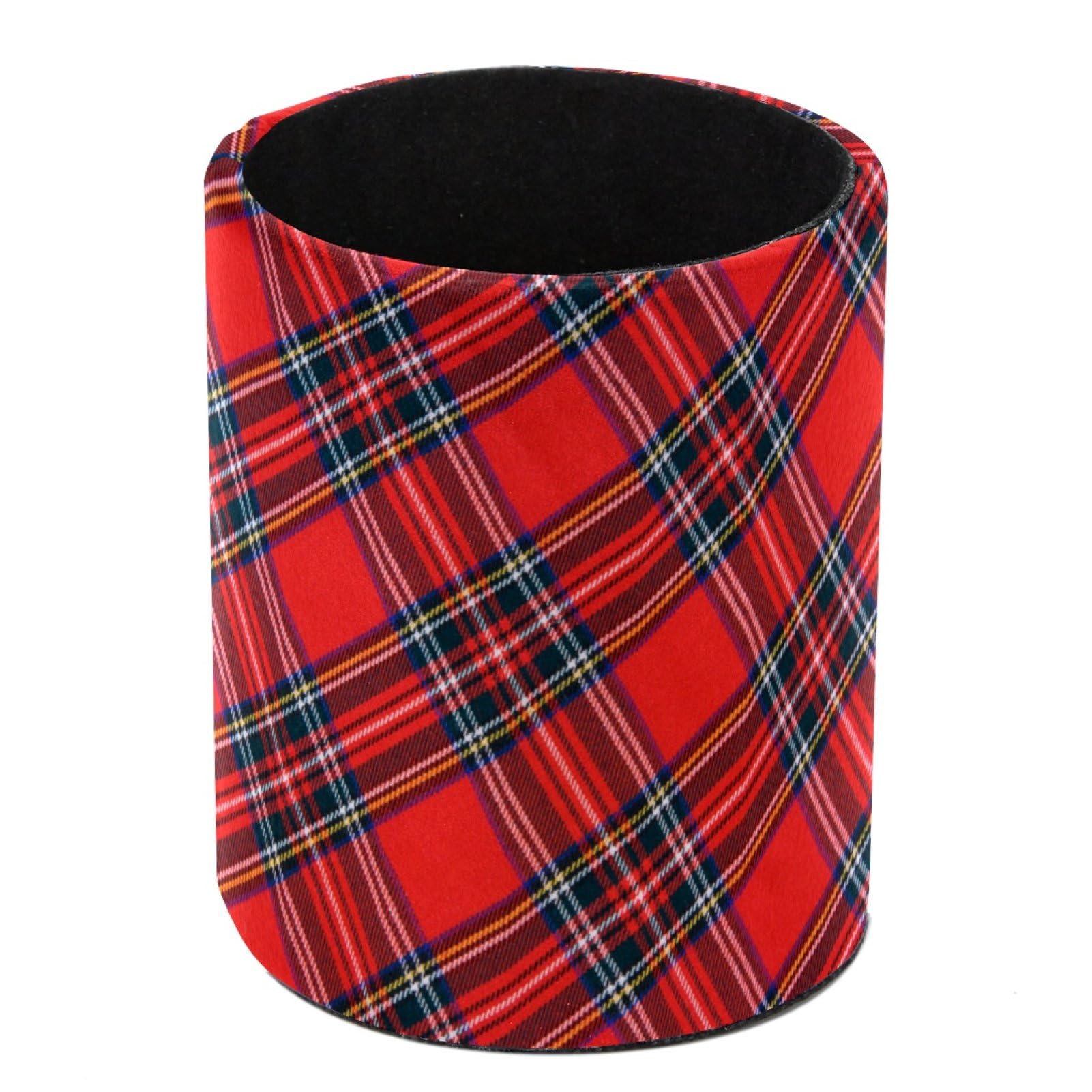 Luoweisi Royal Stewart Tartan Pen Holder for Desk, Leather Pen Pot, Desk Pencil Holder Round Makeup Organiser Home Office School Suppliers โ image 1
