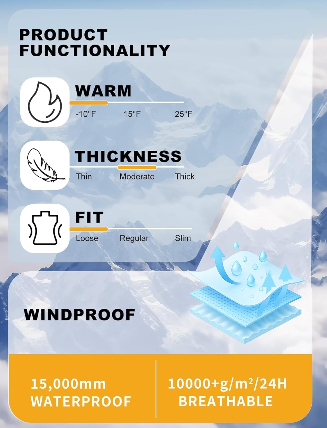 GSOU SNOW Womens Snowboard Jacket Men Snow Jacket Warm Waterproof Coat Ski Jacket for Winter Sport - Image 6