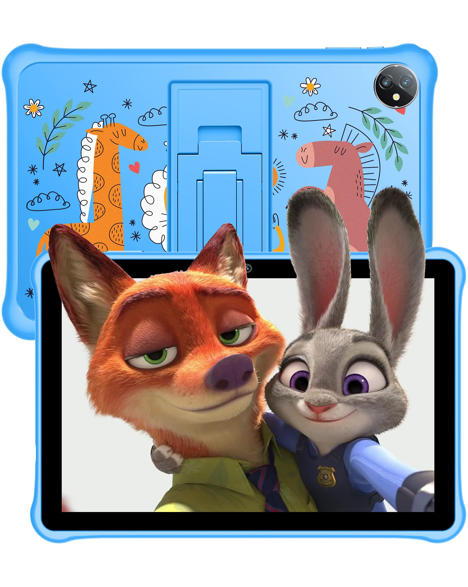Blackview Tablet per Bambini 10 pollici, Tab A7 Kids 5GB+64GB/TF 1TB, 6580mAh, 5+2MP WIFI Tablet Educazione, Bluetooth/Controllo Genitori/IKids Preinstallato/Custodia EVA