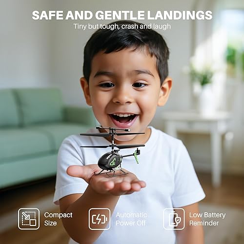 Miniatura 3 de SYMA Mini helicóptero RC S100 con estabilizador de giroscopio, retención de altitud, 3.5 canales, tiempo de vuelo de 5-7 minutos, helicóptero de