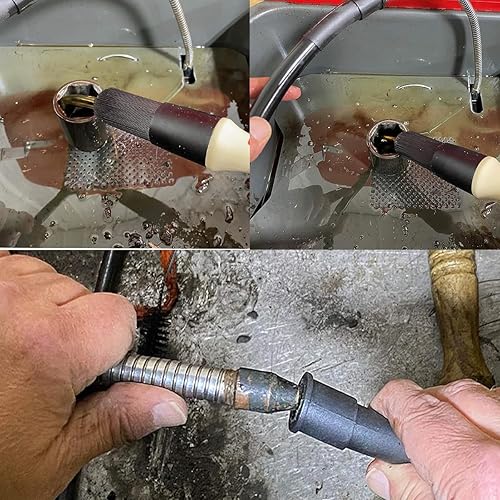 Miniatura 4 de Cepillo de limpieza de piezas de flujo continuo (3.6 onzas, 10.62 pulgadas) con manguera de 28 pulgadas de largo que se conecta a la boquilla de