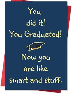 Funny Graduation Cards 2026 for Son Daughter Him Her | High School & College Graduation Card Gifts Decorations for Boys Girls Family Friends Women Men with Envelope