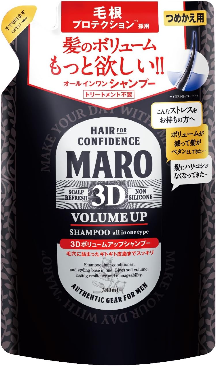 MARO 3d Volume Up Shampoo Ex Refill 380ml