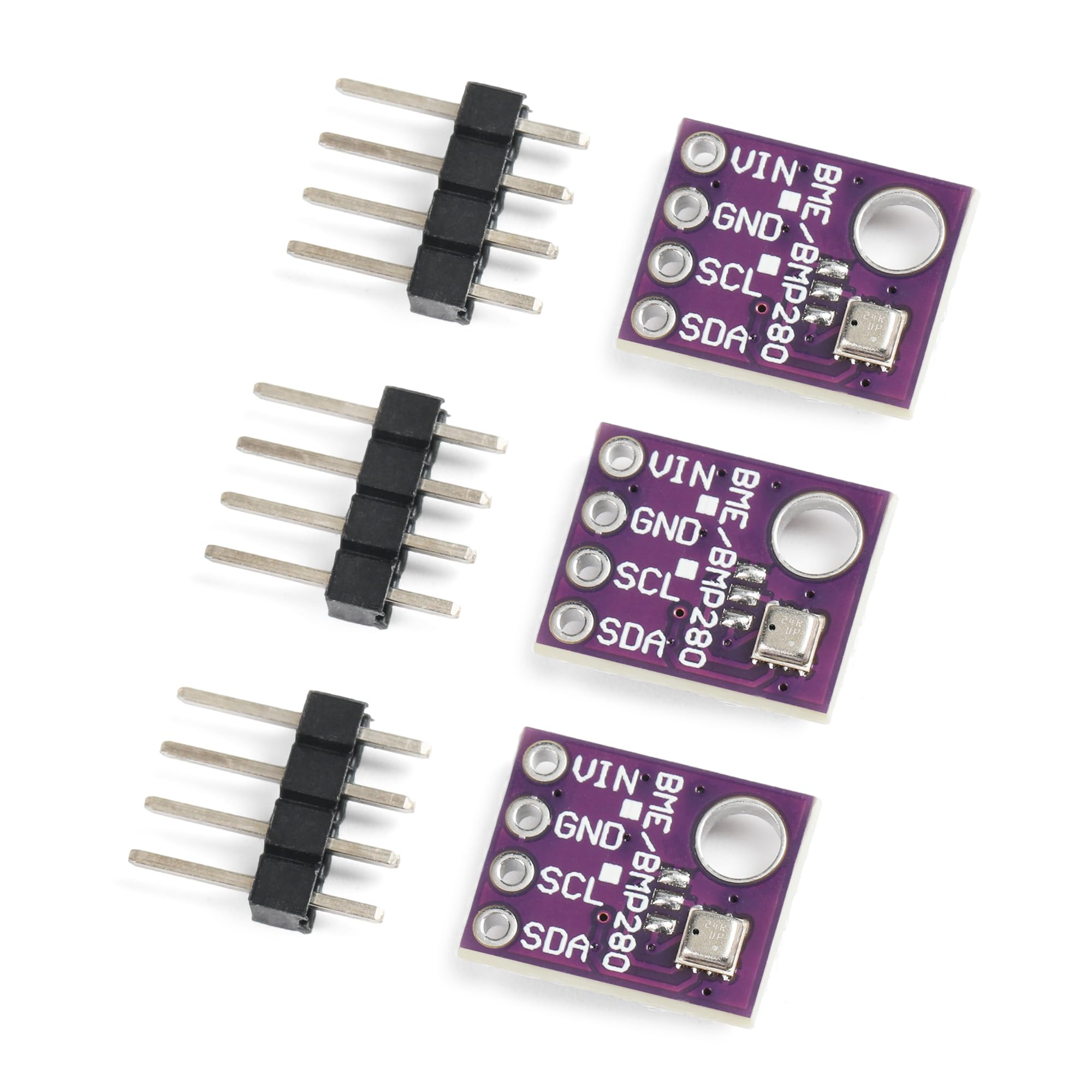 3PCS BME280 5V Sensor Module Atmospheric Pressure Temperature Humidity Sensors I2C SPI Breakout GY-BME280