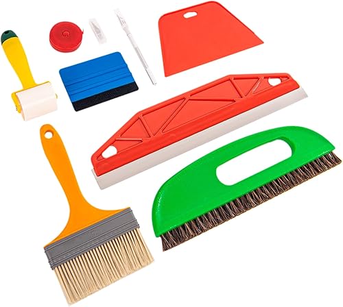 Art3d Kits de herramientas de alisado de papel tapiz, juego de herramientas de alisado multifunción para despegar y pegar azulejos contra