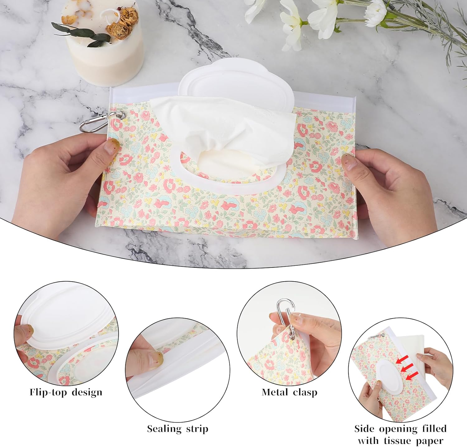 Qianyu 2 Pack Baby Wipes Dispenser Portable Baby Wipe Holder Refillable Wet Wipes Container Reusable Travel Wipes Case on the Go Keeps Wipes Fresh for Outdoor Outing Camping Hiking 4 71giE2pUBbL. AC SL1500