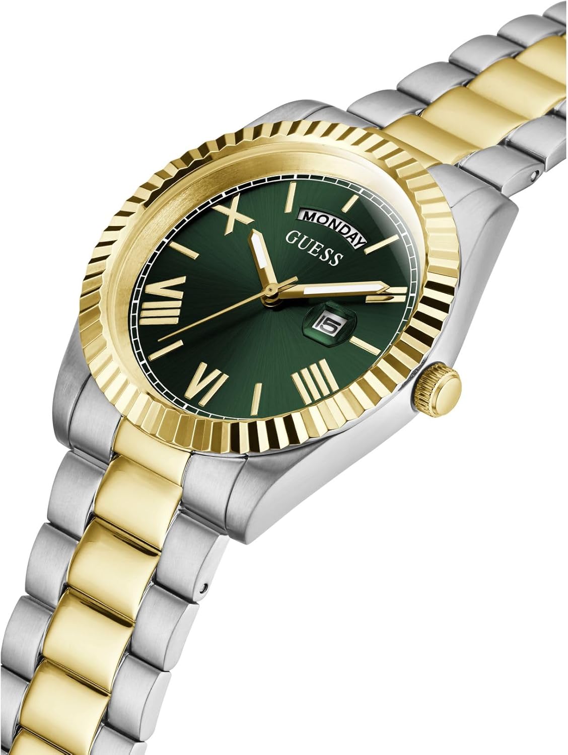 Guess Men's GW0265G Series| Analog Dress Watch| Stainless Steel Case| Stainless Steel Bracelet | 50M Water Resistance