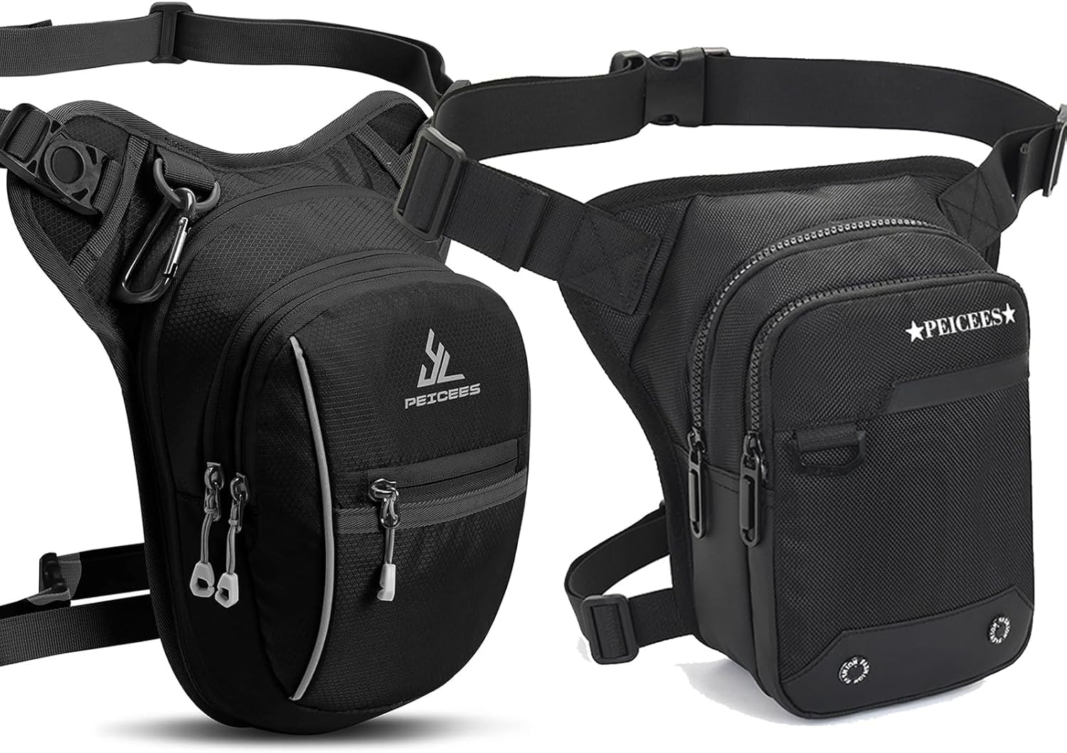 Peicees Drop Leg Bag For Men Thigh Bag With Leg Strap Motorcycle Riding Backpack Women Fanny Pack Hip Pouch For Hiking Cycling Fishing