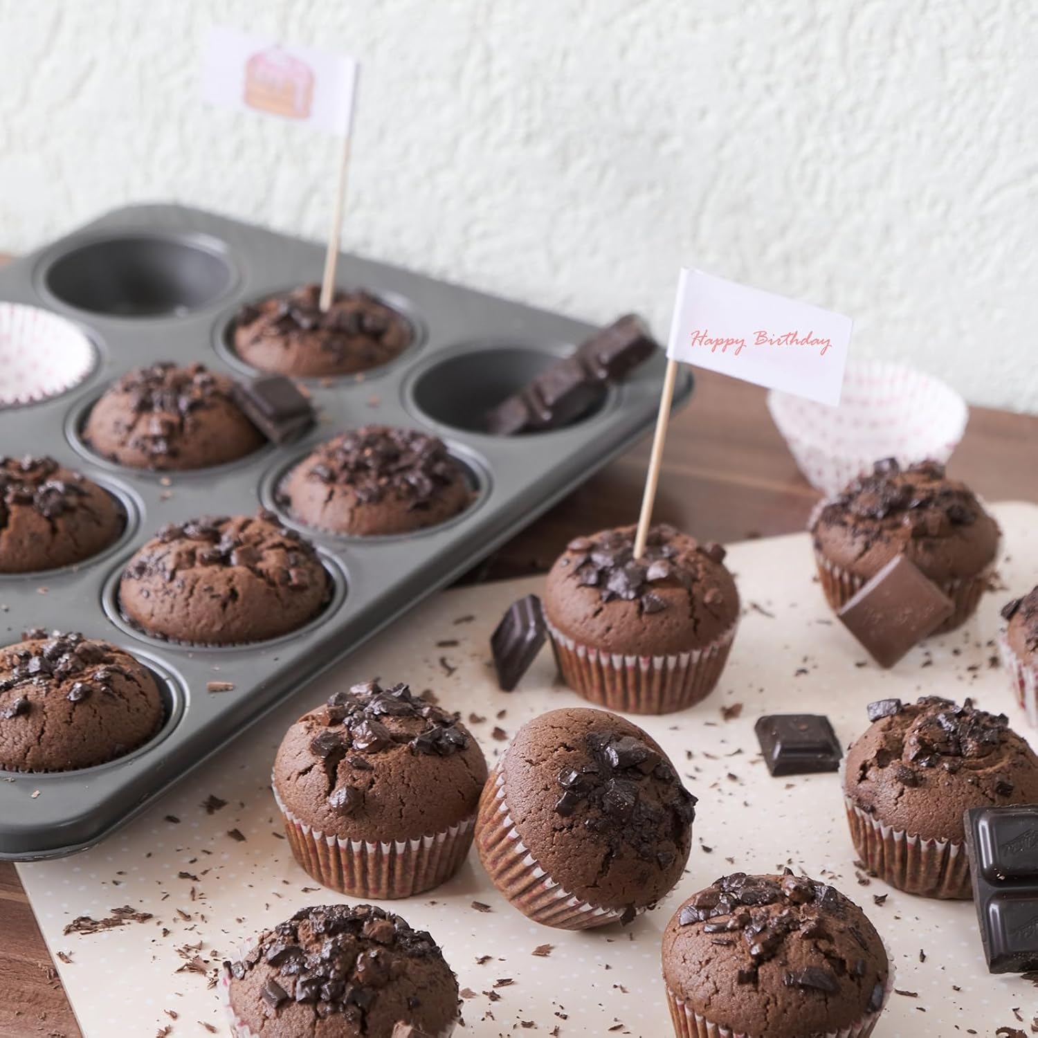 White Cupcake Liners Standard Size Baking Cups Greaseproof