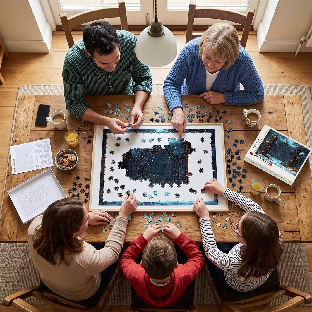 3000 elementów puzzli dla dorosłych, zimowa łamigłówka wymagająca gra -4485