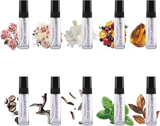 10 Scents Samples Mixed Men and Women Perfume Eau de Parfum Signature Long-Lasting Fragrance Date Night & Special Occasion Total 3.4 Fl Oz - 100ml